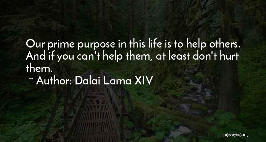 Dalai Lama XIV Quotes: Our Prime Purpose In This Life Is To Help Others. And If You Can't Help Them, At Least Don't Hurt