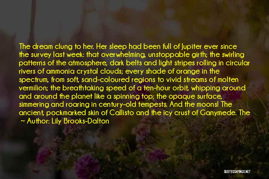 Lily Brooks-Dalton Quotes: The Dream Clung To Her. Her Sleep Had Been Full Of Jupiter Ever Since The Survey Last Week: That Overwhelming,