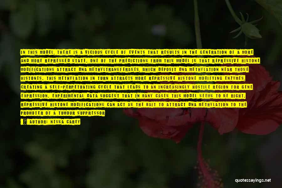 Nessa Carey Quotes: In This Model, There Is A Vicious Cycle Of Events That Results In The Generation Of A More And More