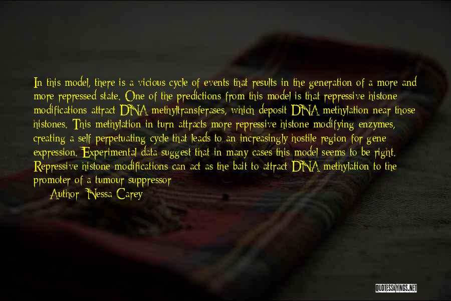 Nessa Carey Quotes: In This Model, There Is A Vicious Cycle Of Events That Results In The Generation Of A More And More