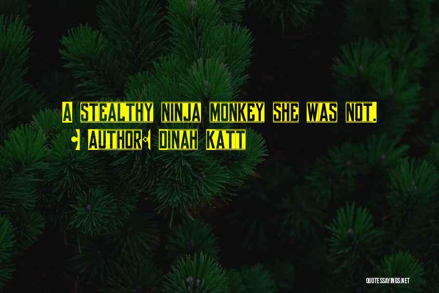 Dinah Katt Quotes: A Stealthy Ninja Monkey She Was Not.