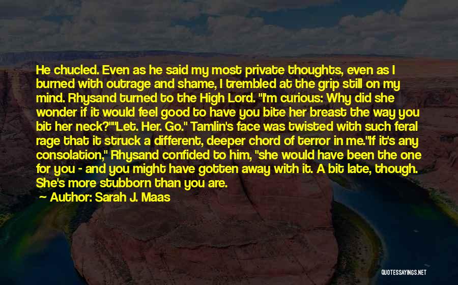 Sarah J. Maas Quotes: He Chucled. Even As He Said My Most Private Thoughts, Even As I Burned With Outrage And Shame, I Trembled