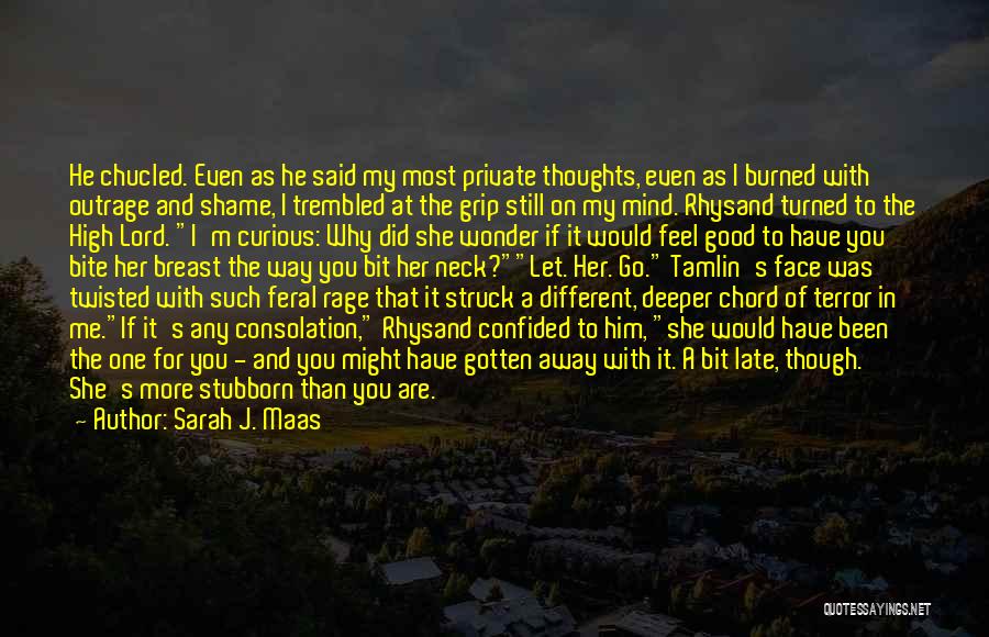 Sarah J. Maas Quotes: He Chucled. Even As He Said My Most Private Thoughts, Even As I Burned With Outrage And Shame, I Trembled