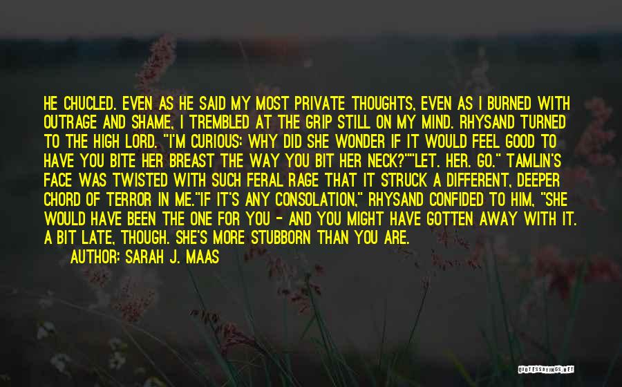 Sarah J. Maas Quotes: He Chucled. Even As He Said My Most Private Thoughts, Even As I Burned With Outrage And Shame, I Trembled