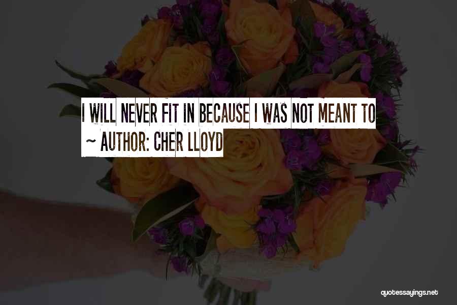 Cher Lloyd Quotes: I Will Never Fit In Because I Was Not Meant To