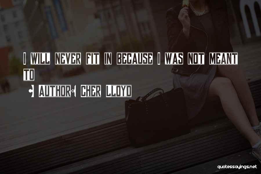 Cher Lloyd Quotes: I Will Never Fit In Because I Was Not Meant To