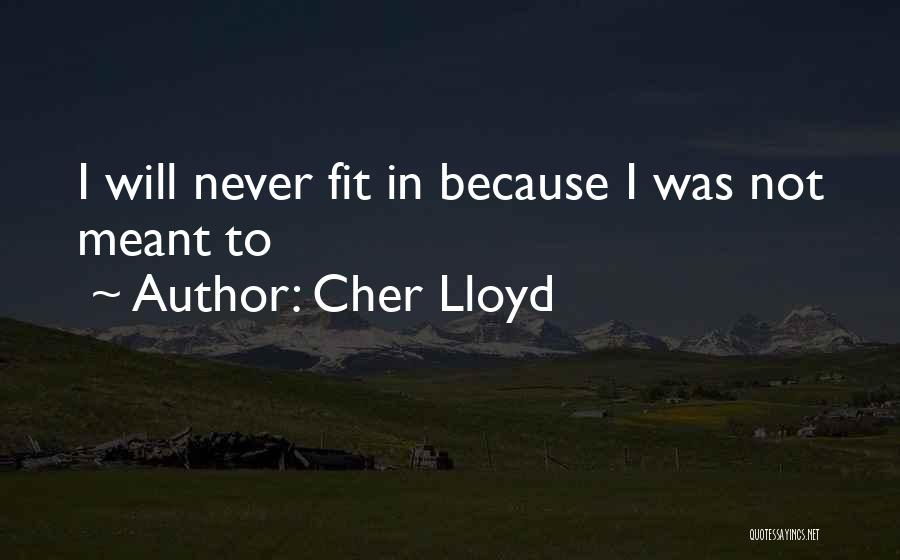 Cher Lloyd Quotes: I Will Never Fit In Because I Was Not Meant To