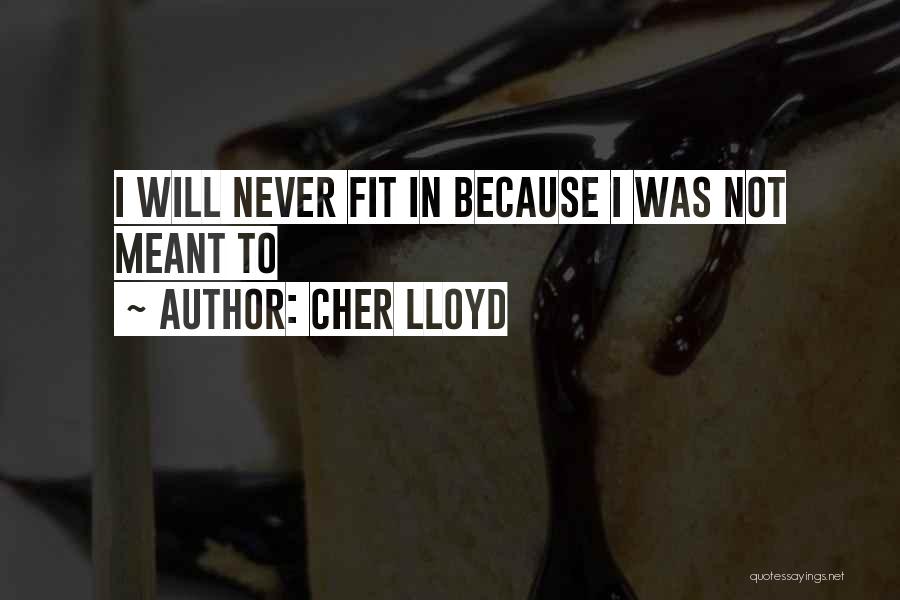 Cher Lloyd Quotes: I Will Never Fit In Because I Was Not Meant To