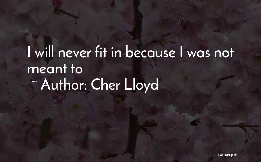 Cher Lloyd Quotes: I Will Never Fit In Because I Was Not Meant To