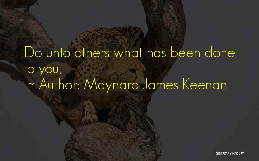 Maynard James Keenan Quotes: Do Unto Others What Has Been Done To You,