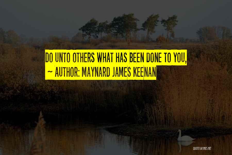 Maynard James Keenan Quotes: Do Unto Others What Has Been Done To You,