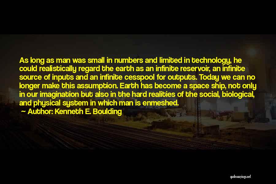 Kenneth E. Boulding Quotes: As Long As Man Was Small In Numbers And Limited In Technology, He Could Realistically Regard The Earth As An