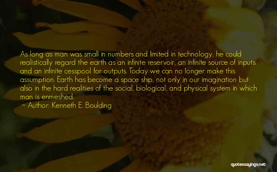Kenneth E. Boulding Quotes: As Long As Man Was Small In Numbers And Limited In Technology, He Could Realistically Regard The Earth As An