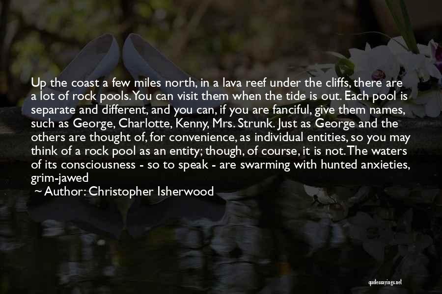 Christopher Isherwood Quotes: Up The Coast A Few Miles North, In A Lava Reef Under The Cliffs, There Are A Lot Of Rock