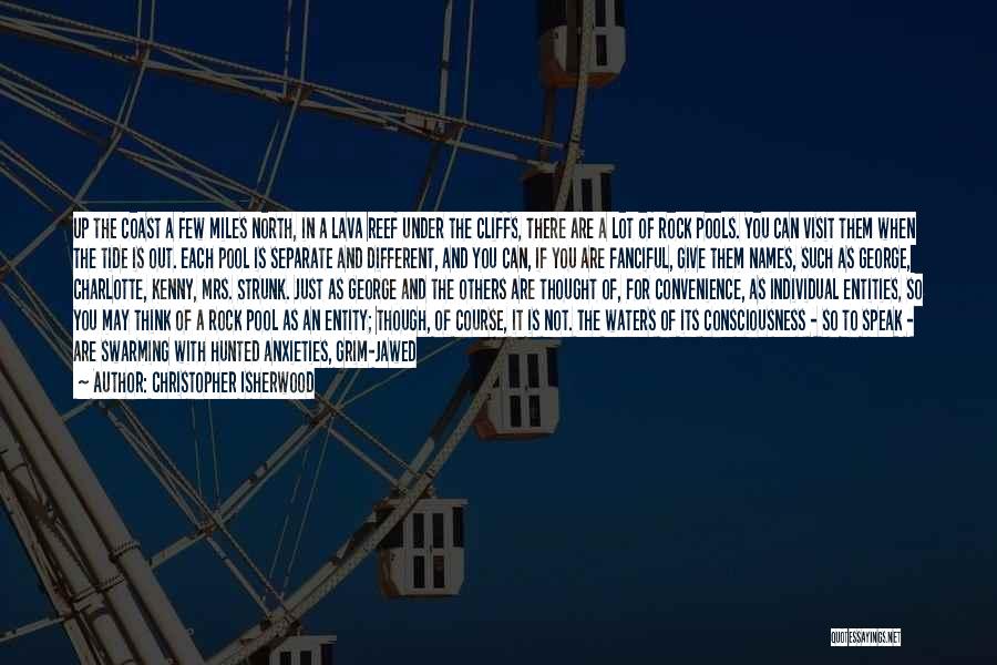 Christopher Isherwood Quotes: Up The Coast A Few Miles North, In A Lava Reef Under The Cliffs, There Are A Lot Of Rock