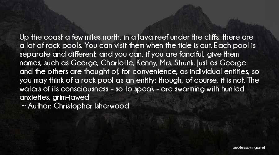 Christopher Isherwood Quotes: Up The Coast A Few Miles North, In A Lava Reef Under The Cliffs, There Are A Lot Of Rock