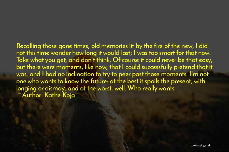 Kathe Koja Quotes: Recalling Those Gone Times, Old Memories Lit By The Fire Of The New, I Did Not This Time Wonder How