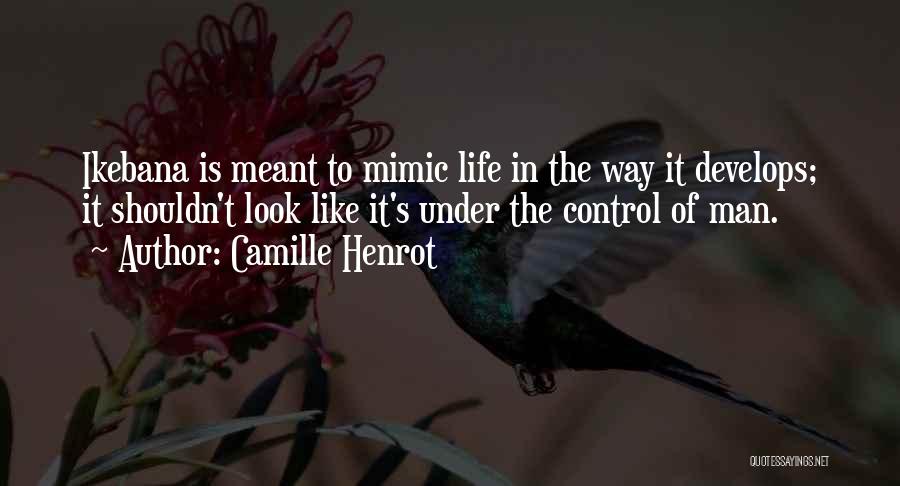 Camille Henrot Quotes: Ikebana Is Meant To Mimic Life In The Way It Develops; It Shouldn't Look Like It's Under The Control Of