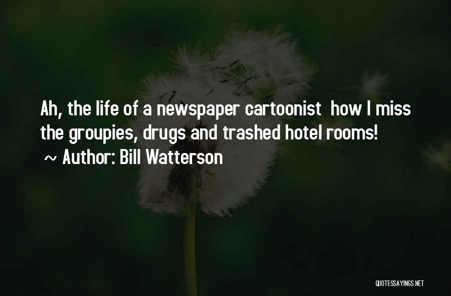 Bill Watterson Quotes: Ah, The Life Of A Newspaper Cartoonist How I Miss The Groupies, Drugs And Trashed Hotel Rooms!