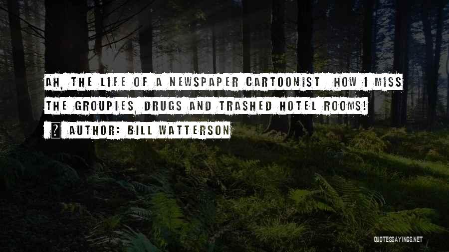 Bill Watterson Quotes: Ah, The Life Of A Newspaper Cartoonist How I Miss The Groupies, Drugs And Trashed Hotel Rooms!