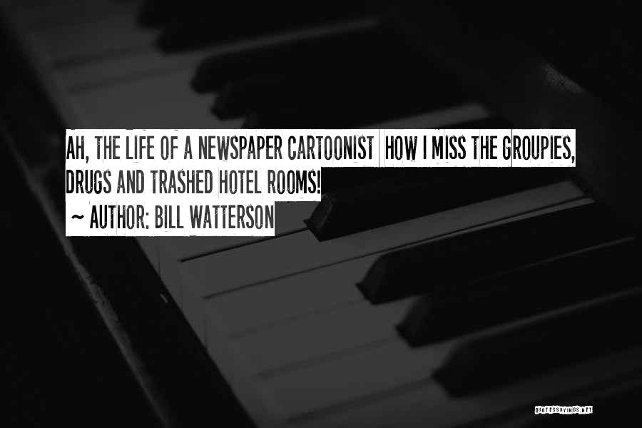 Bill Watterson Quotes: Ah, The Life Of A Newspaper Cartoonist How I Miss The Groupies, Drugs And Trashed Hotel Rooms!