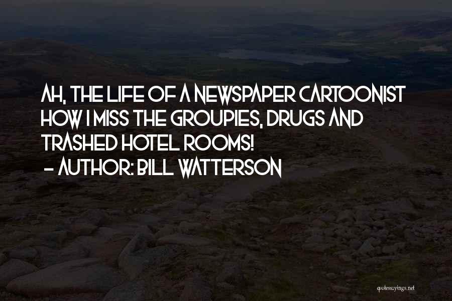 Bill Watterson Quotes: Ah, The Life Of A Newspaper Cartoonist How I Miss The Groupies, Drugs And Trashed Hotel Rooms!