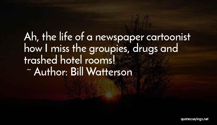 Bill Watterson Quotes: Ah, The Life Of A Newspaper Cartoonist How I Miss The Groupies, Drugs And Trashed Hotel Rooms!