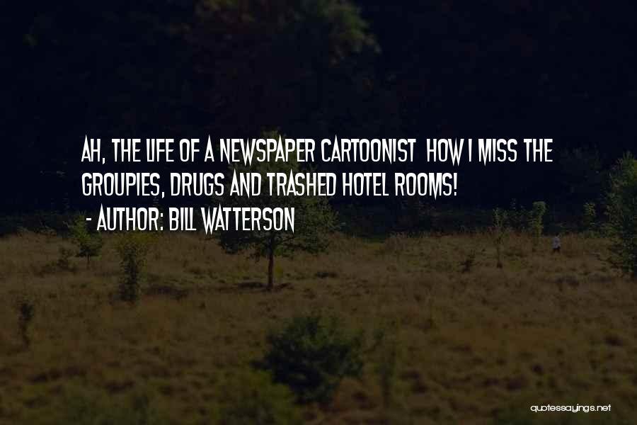 Bill Watterson Quotes: Ah, The Life Of A Newspaper Cartoonist How I Miss The Groupies, Drugs And Trashed Hotel Rooms!