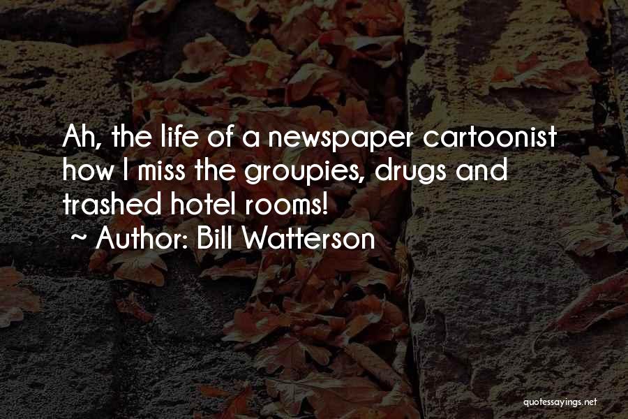 Bill Watterson Quotes: Ah, The Life Of A Newspaper Cartoonist How I Miss The Groupies, Drugs And Trashed Hotel Rooms!