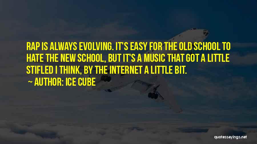 Ice Cube Quotes: Rap Is Always Evolving. It's Easy For The Old School To Hate The New School, But It's A Music That