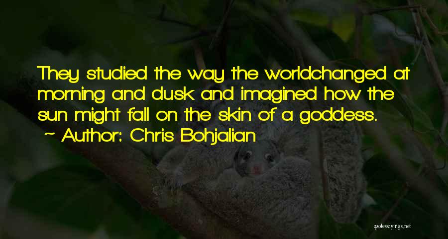 Chris Bohjalian Quotes: They Studied The Way The Worldchanged At Morning And Dusk And Imagined How The Sun Might Fall On The Skin