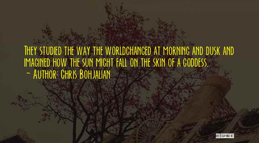 Chris Bohjalian Quotes: They Studied The Way The Worldchanged At Morning And Dusk And Imagined How The Sun Might Fall On The Skin