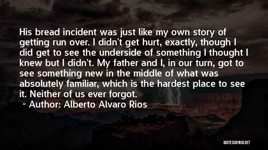 Alberto Alvaro Rios Quotes: His Bread Incident Was Just Like My Own Story Of Getting Run Over. I Didn't Get Hurt, Exactly, Though I