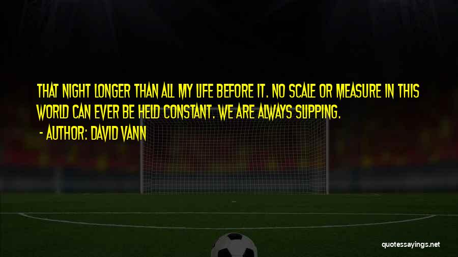 David Vann Quotes: That Night Longer Than All My Life Before It. No Scale Or Measure In This World Can Ever Be Held