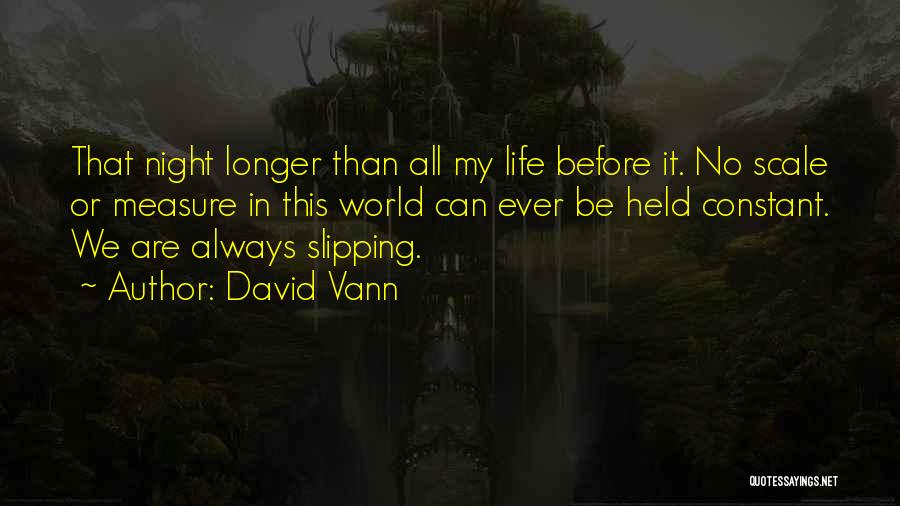 David Vann Quotes: That Night Longer Than All My Life Before It. No Scale Or Measure In This World Can Ever Be Held