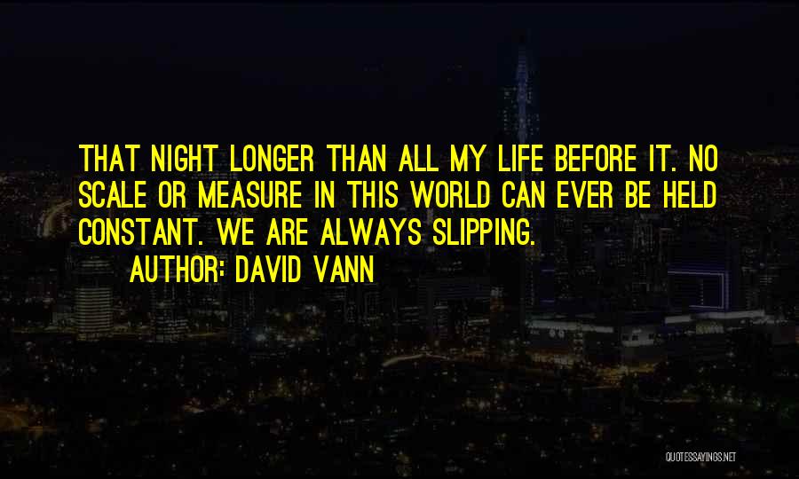 David Vann Quotes: That Night Longer Than All My Life Before It. No Scale Or Measure In This World Can Ever Be Held
