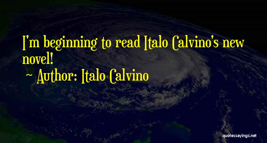 Italo Calvino Quotes: I'm Beginning To Read Italo Calvino's New Novel!