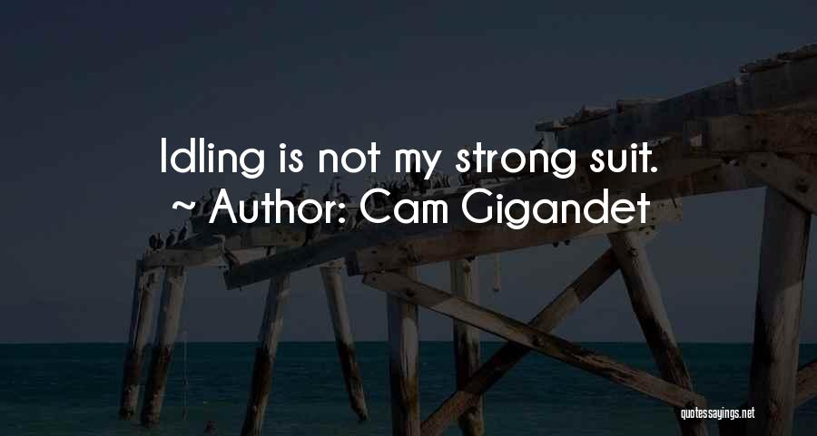 Cam Gigandet Quotes: Idling Is Not My Strong Suit.