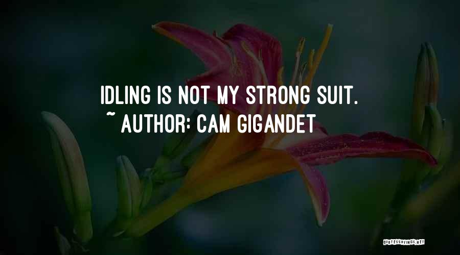 Cam Gigandet Quotes: Idling Is Not My Strong Suit.