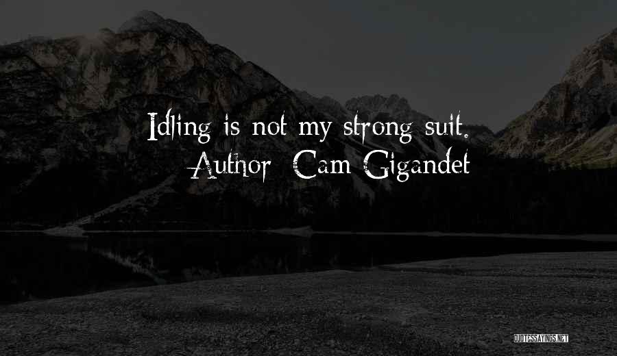 Cam Gigandet Quotes: Idling Is Not My Strong Suit.
