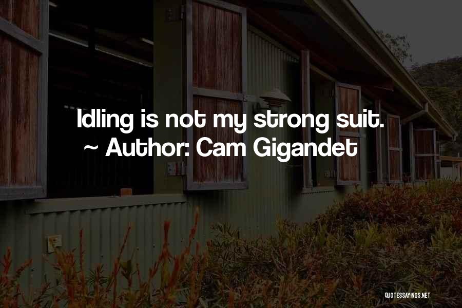 Cam Gigandet Quotes: Idling Is Not My Strong Suit.