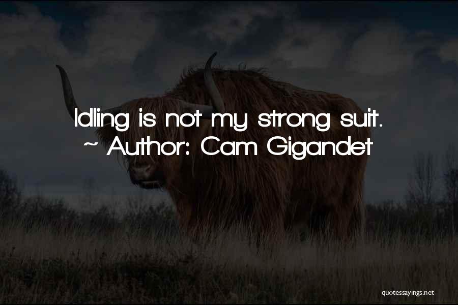 Cam Gigandet Quotes: Idling Is Not My Strong Suit.