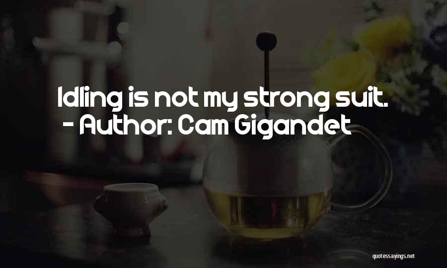 Cam Gigandet Quotes: Idling Is Not My Strong Suit.