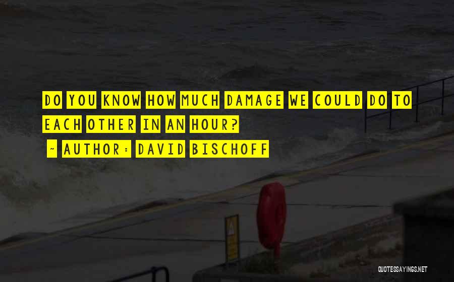 David Bischoff Quotes: Do You Know How Much Damage We Could Do To Each Other In An Hour?