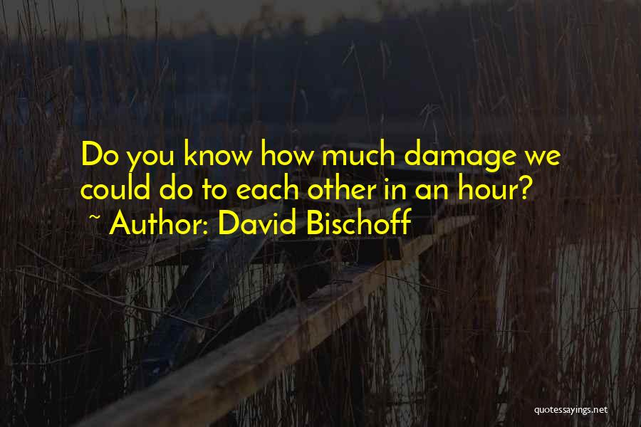 David Bischoff Quotes: Do You Know How Much Damage We Could Do To Each Other In An Hour?