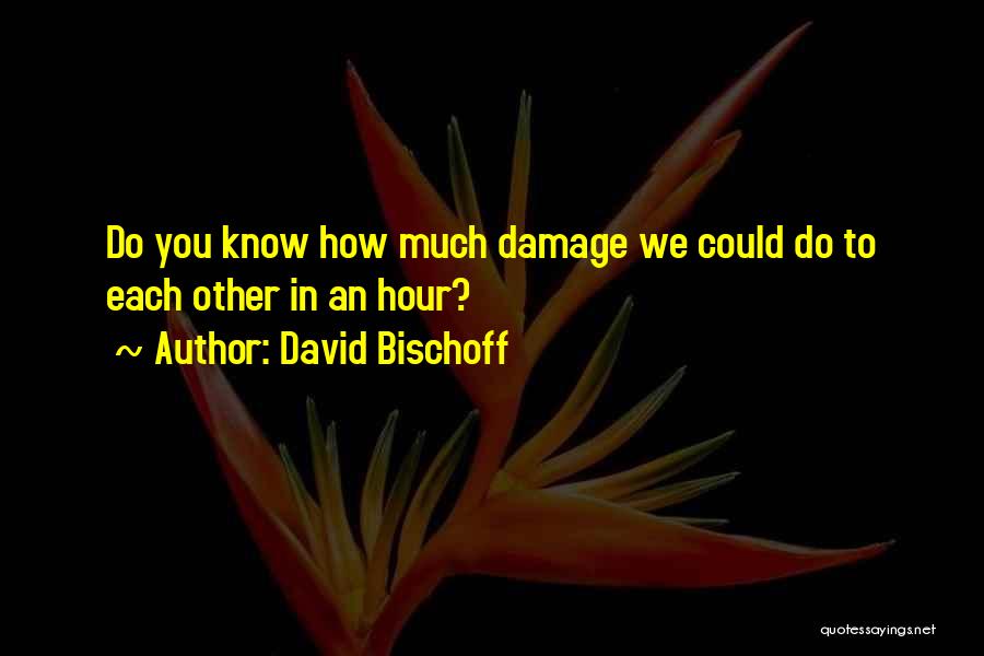 David Bischoff Quotes: Do You Know How Much Damage We Could Do To Each Other In An Hour?