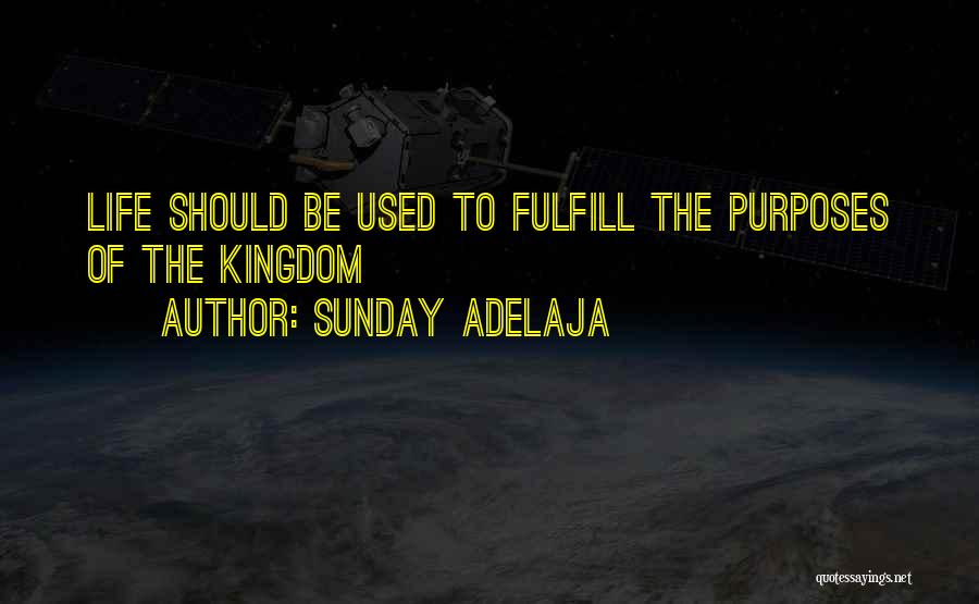 Sunday Adelaja Quotes: Life Should Be Used To Fulfill The Purposes Of The Kingdom