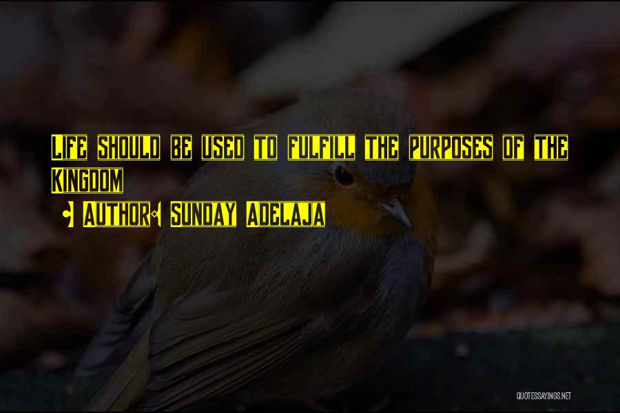 Sunday Adelaja Quotes: Life Should Be Used To Fulfill The Purposes Of The Kingdom