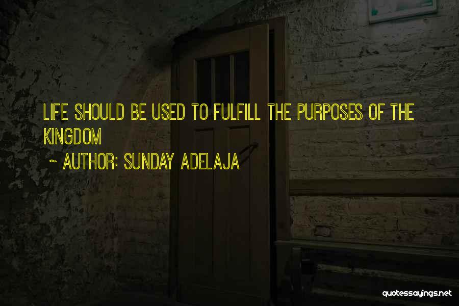 Sunday Adelaja Quotes: Life Should Be Used To Fulfill The Purposes Of The Kingdom