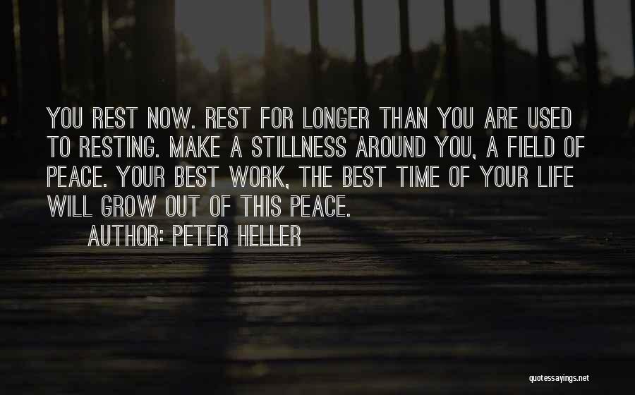 Peter Heller Quotes: You Rest Now. Rest For Longer Than You Are Used To Resting. Make A Stillness Around You, A Field Of